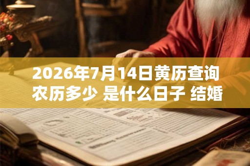 2026年7月14日黄历查询 农历多少 是什么日子 结婚吉时