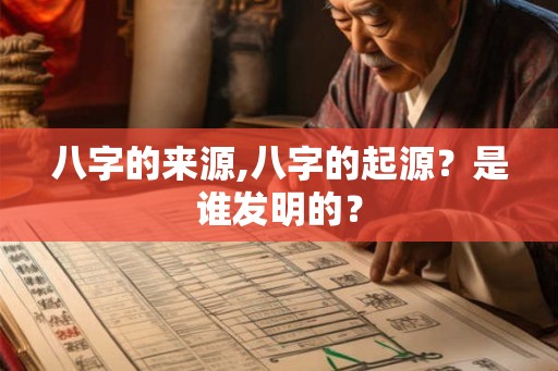 八字的来源,八字的起源？是谁发明的？