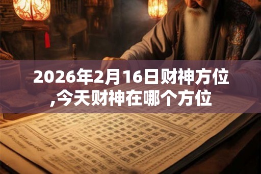 2026年2月16日财神方位,今天财神在哪个方位