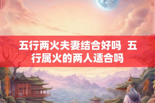 五行两火夫妻结合好吗  五行属火的两人适合吗