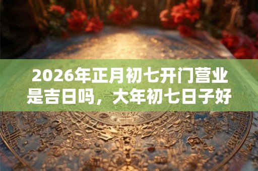 2026年正月初七开门营业是吉日吗，大年初七日子好不好？