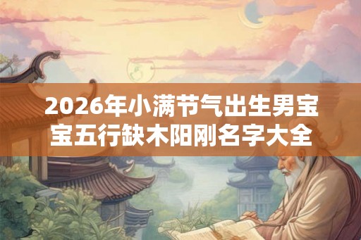 2026年小满节气出生男宝宝五行缺木阳刚名字大全