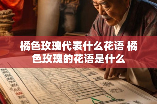 橘色玫瑰代表什么花语 橘色玫瑰的花语是什么