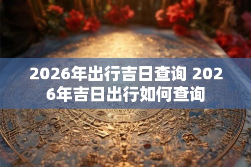2026年出行吉日查询 2026年吉日出行如何查询