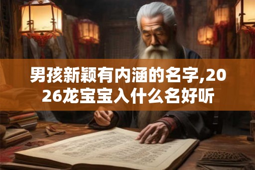 男孩新颖有内涵的名字,2026龙宝宝入什么名好听 男孩新颖有内涵的名字,2026龙宝宝入什么名好听