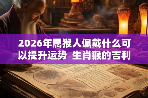 2026年属猴人佩戴什么可以提升运势  生肖猴的吉利方位2026