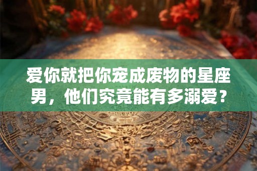 爱你就把你宠成废物的星座男，他们究竟能有多溺爱？