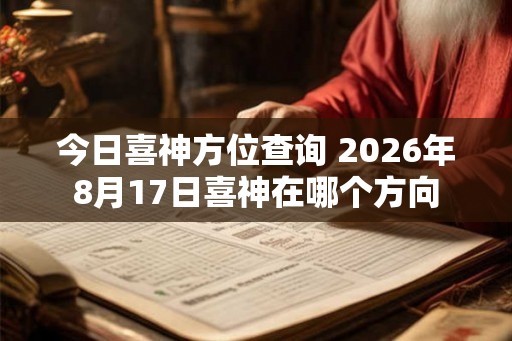 今日喜神方位查询 2026年8月17日喜神在哪个方向