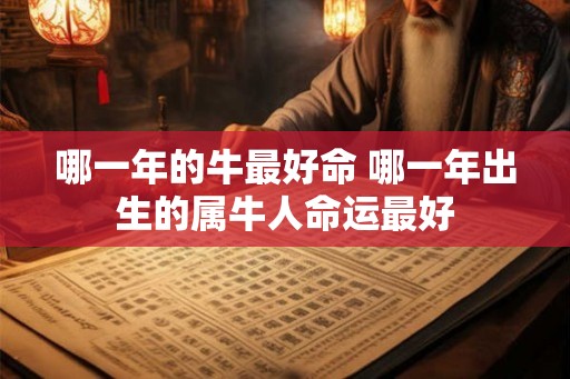 哪一年的牛最好命 哪一年出生的属牛人命运最好