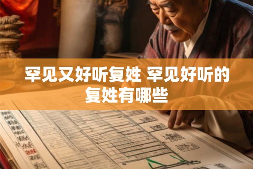 罕见又好听复姓 罕见好听的复姓有哪些