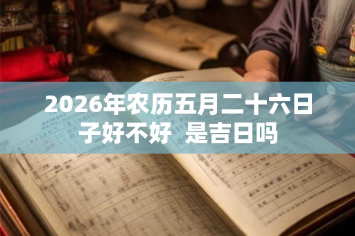 2026年农历五月二十六日子好不好  是吉日吗