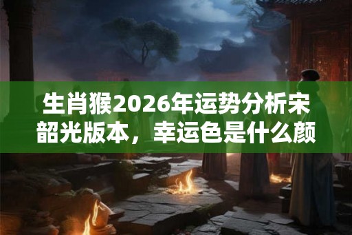 生肖猴2026年运势分析宋韶光版本，幸运色是什么颜色？
