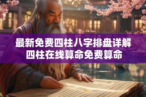 最新免费四柱八字排盘详解 四柱在线算命免费算命 最新免费四柱八字排盘详解 四柱在线算命免费算命