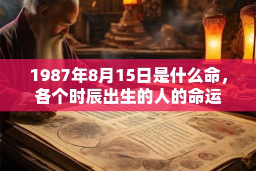 1987年8月15日是什么命，各个时辰出生的人的命运