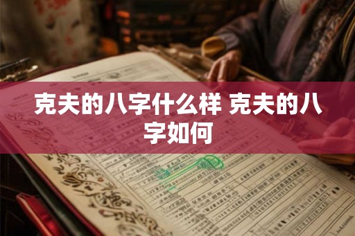 克夫的八字什么样 克夫的八字如何