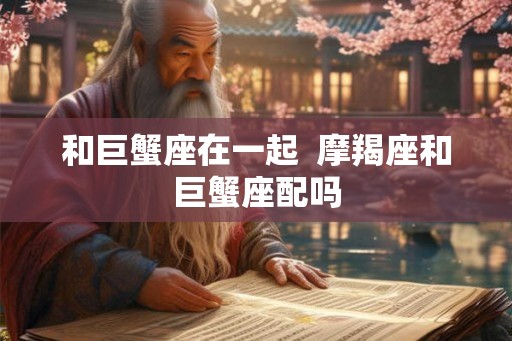 和巨蟹座在一起  摩羯座和巨蟹座配吗