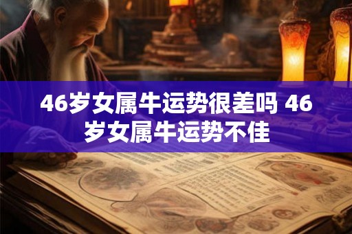 46岁女属牛运势很差吗 46岁女属牛运势不佳 46岁女属牛运势很差吗 46岁女属牛运势不佳