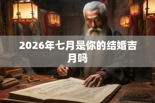2026年七月是你的结婚吉月吗