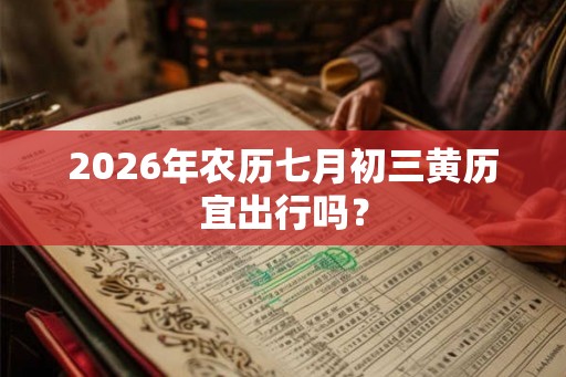 2026年农历七月初三黄历宜出行吗？