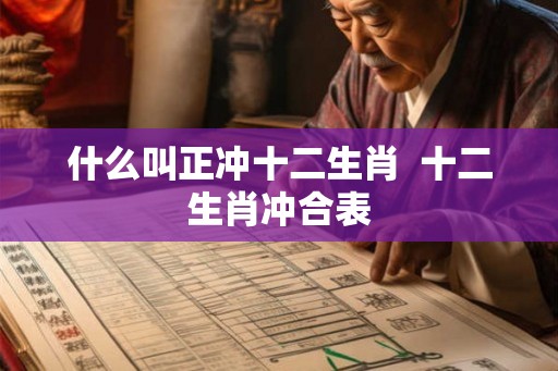 什么叫正冲十二生肖  十二生肖冲合表