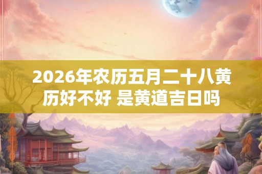2026年农历五月二十八黄历好不好 是黄道吉日吗