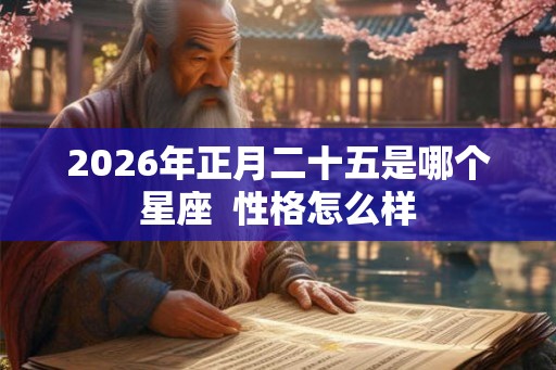 2026年正月二十五是哪个星座  性格怎么样
