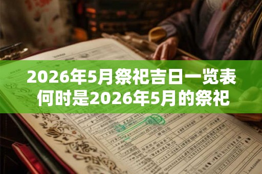 2026年5月祭祀吉日一览表 何时是2026年5月的祭祀吉日