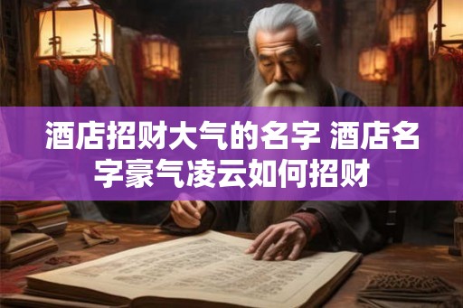 酒店招财大气的名字 酒店名字豪气凌云如何招财