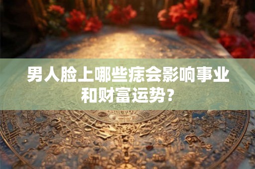 男人脸上哪些痣会影响事业和财富运势？