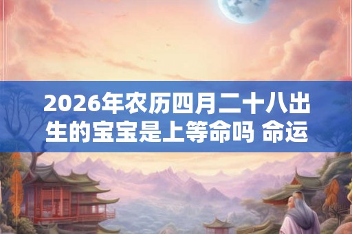 2026年农历四月二十八出生的宝宝是上等命吗 命运如何