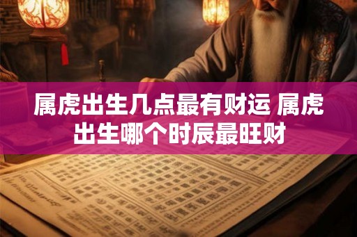 属虎出生几点最有财运 属虎出生哪个时辰最旺财