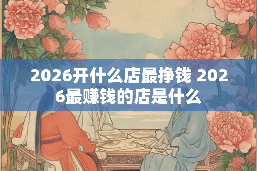 2026开什么店最挣钱 2026最赚钱的店是什么