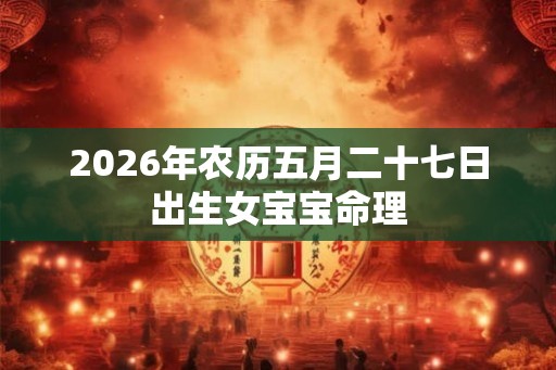 2026年农历五月二十七日出生女宝宝命理