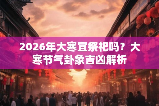 2026年大寒宜祭祀吗？大寒节气卦象吉凶解析