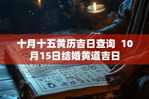 十月十五黄历吉日查询  10月15日结婚黄道吉日