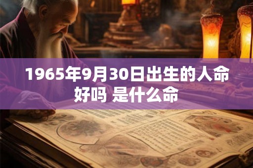 1965年9月30日出生的人命好吗 是什么命