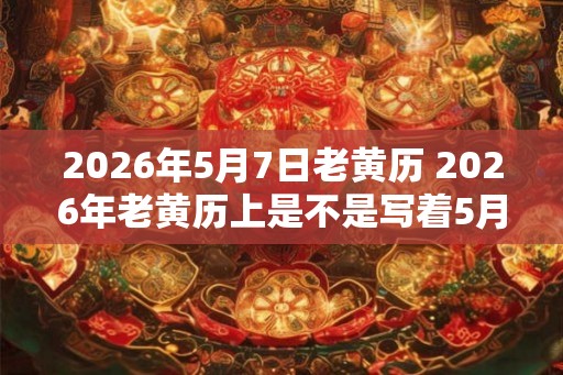 2026年5月7日老黄历 2026年老黄历上是不是写着5月7日宜结婚 2026年5月7日老黄历 2026年老黄历上是不是写着5月7日宜结婚