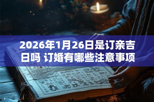 2026年1月26日是订亲吉日吗 订婚有哪些注意事项