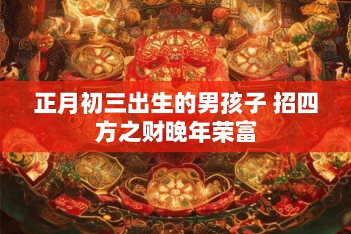 正月初三出生的男孩子 招四方之财晚年荣富