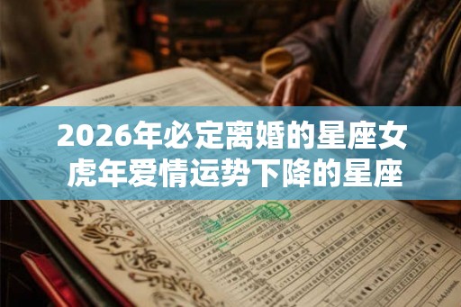 2026年必定离婚的星座女 虎年爱情运势下降的星座