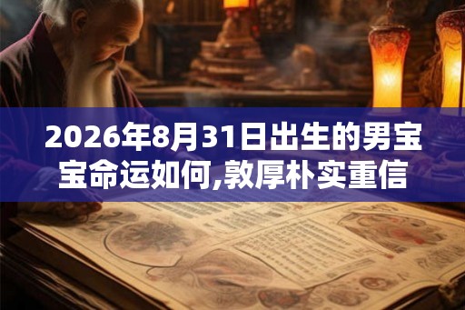 2026年8月31日出生的男宝宝命运如何,敦厚朴实重信守义