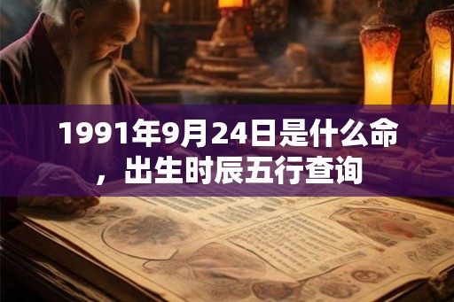 1991年9月24日是什么命,出生时辰五行查询 1991年9月24日是什么命,出生时辰五行查询
