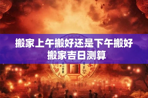 搬家上午搬好还是下午搬好  搬家吉日测算