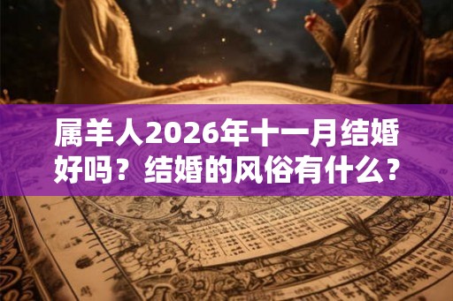 属羊人2026年十一月结婚好吗？结婚的风俗有什么？