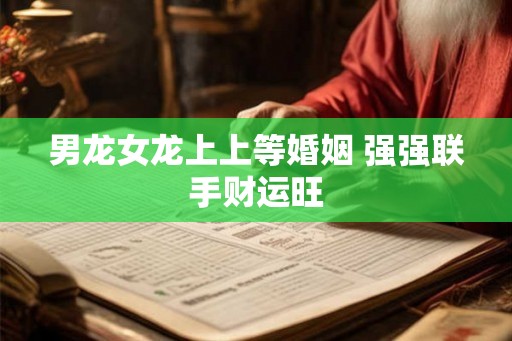 男龙女龙上上等婚姻 强强联手财运旺