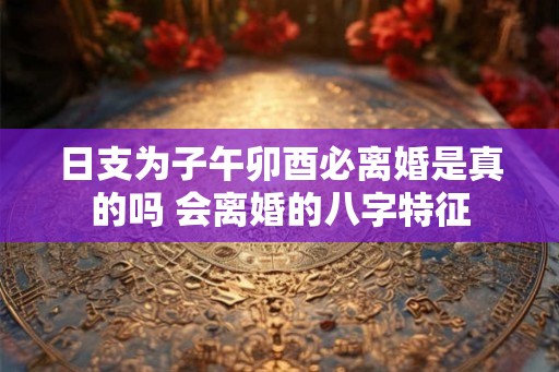 日支为子午卯酉必离婚是真的吗 会离婚的八字特征