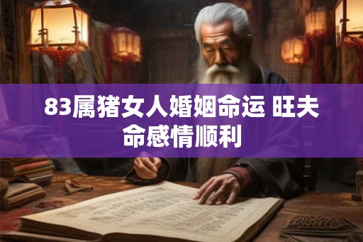 83属猪女人婚姻命运 旺夫命感情顺利