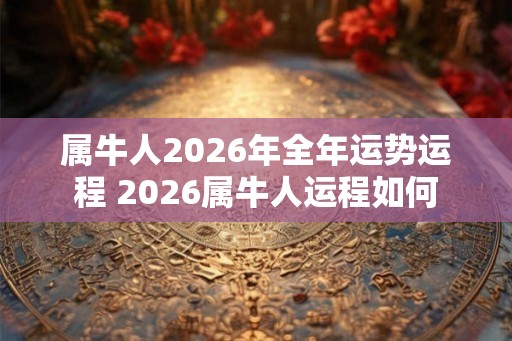 属牛人2026年全年运势运程 2026属牛人运程如何