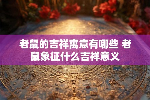 老鼠的吉祥寓意有哪些 老鼠象征什么吉祥意义