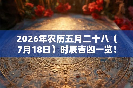 2026年农历五月二十八（7月18日）时辰吉凶一览！